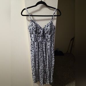Black and White Floral Jumpsuit